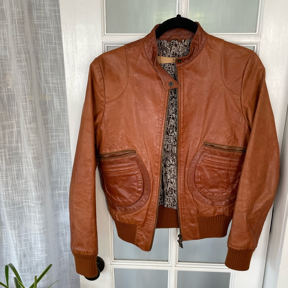 Doma leather bomber jacket